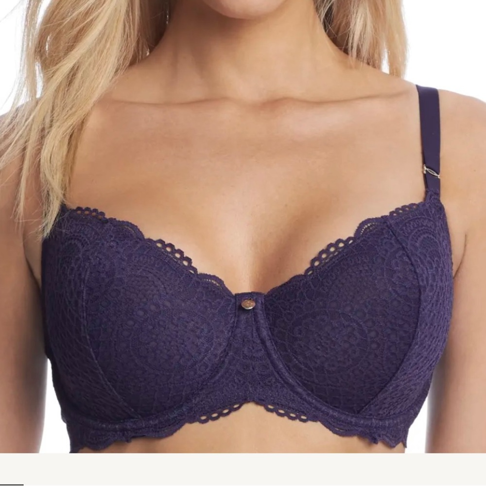 Birdsong Amanda navy blue balconette bra 32DDD